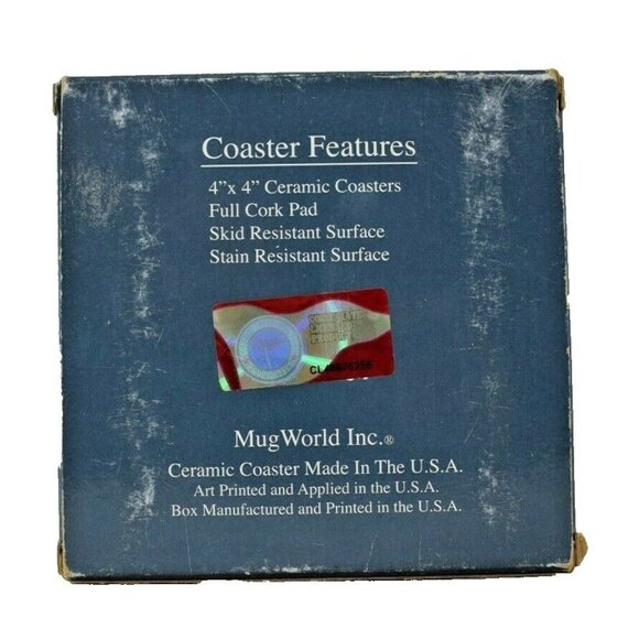 Indiana University Four Ceramic Decorative Coaster Set - Picture 4 of 6